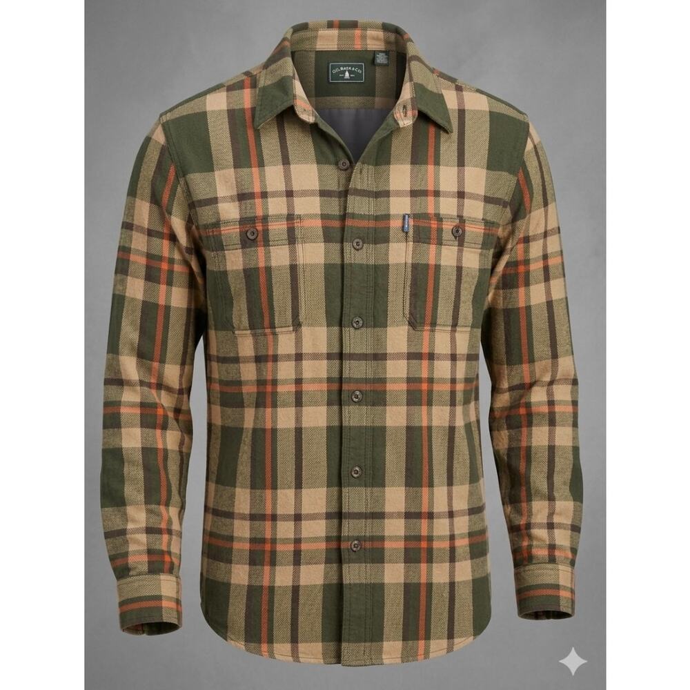 G.H. Bass & Co. | Flannel Plaid Long Sleeve Button-Down Shirt | Size Medium